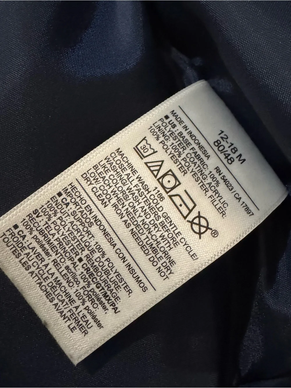 Old Navy Navy Blue Sleeveless Puffer Vest